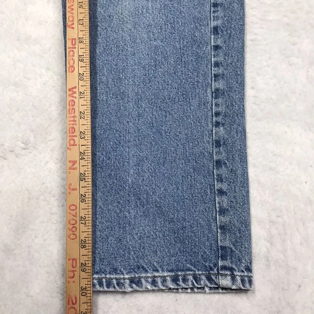 90s J CREW Jean Men 32x30 Acid Light Wash Relaxed fit Straight Leg USA Made